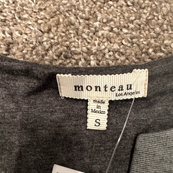 Monteau women’s grey peplum dress size small NWT - Picture 4 of 5